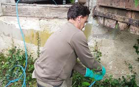 TERMISER Traitement Percage des murs pour injection de produit anti termites